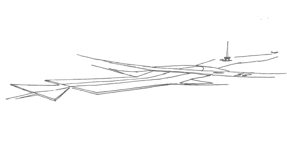 Lucio Costa: Competition sketch for the Esplanada dos Minstérios, Brasília 1956