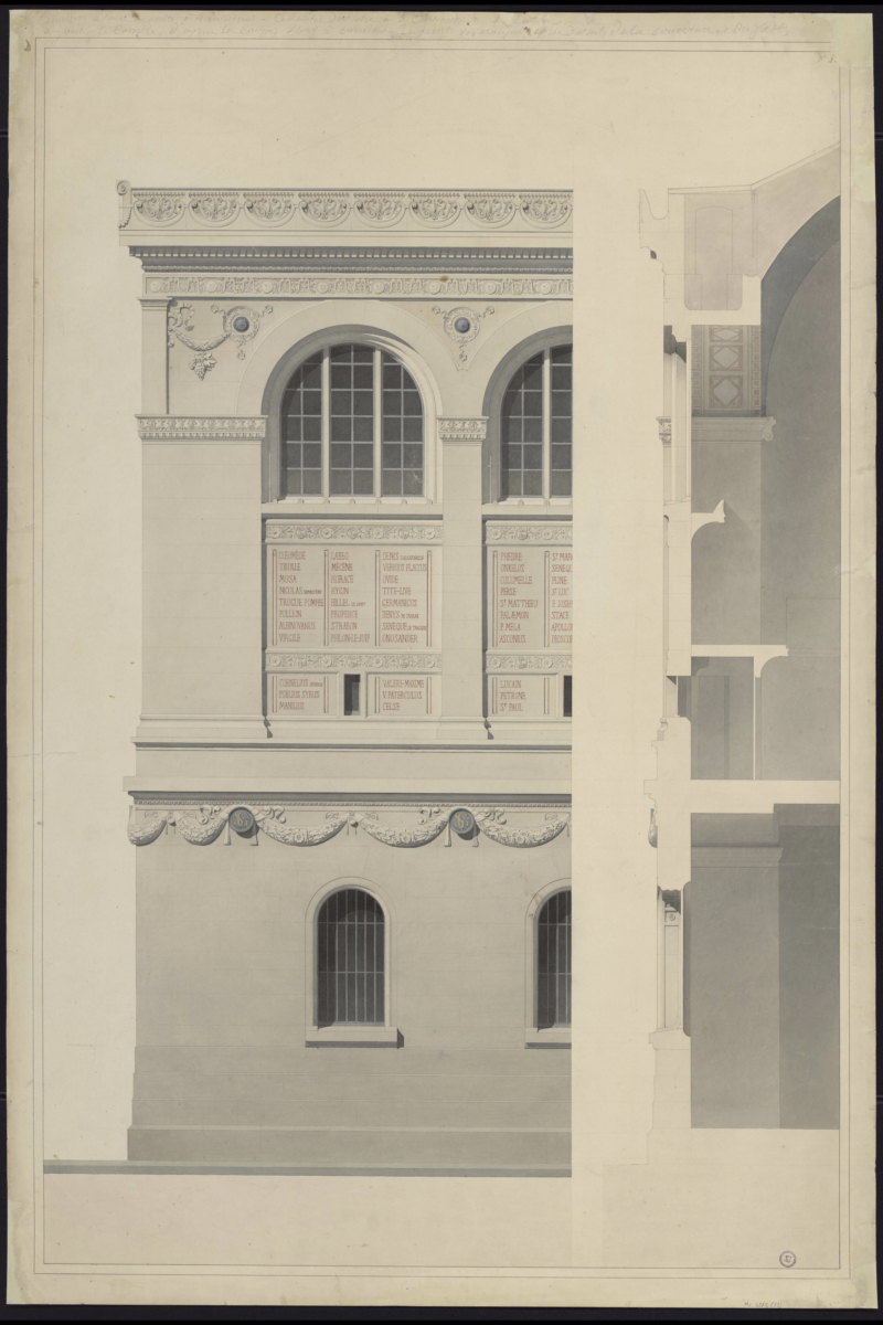 Henri Labrouste: design drawing for the Bibliothèque Sainte-Geneviève © Bibliothèque Nationale de France