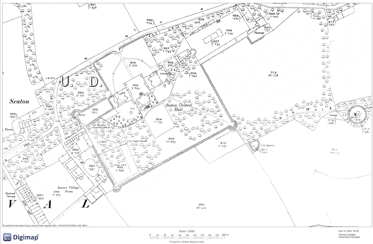 Seaton Delaval, Ordnance Survey © Ordnance Survey 1920s
